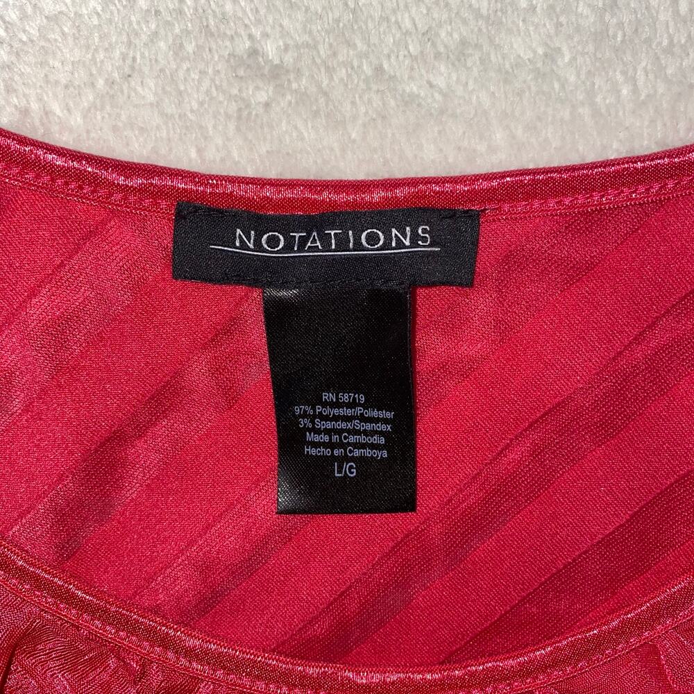 Notations Ruffle Blouse Tee, Women's Large - Picture 6 of 7
